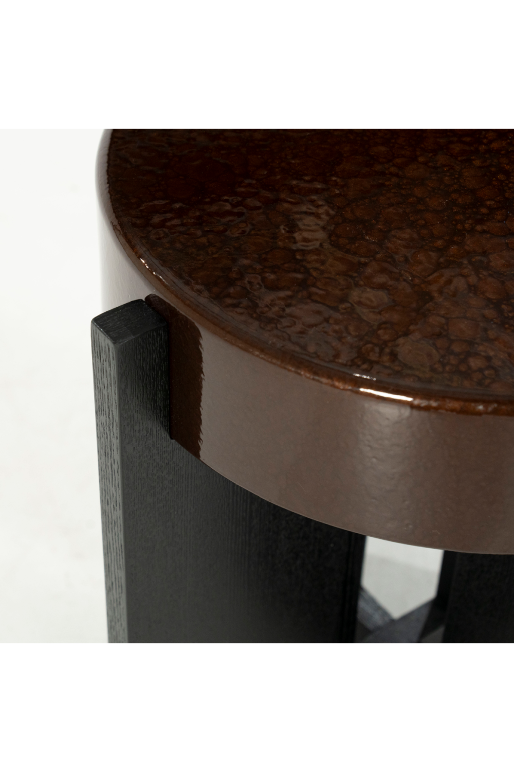 Table d'appoint coquillage peinte