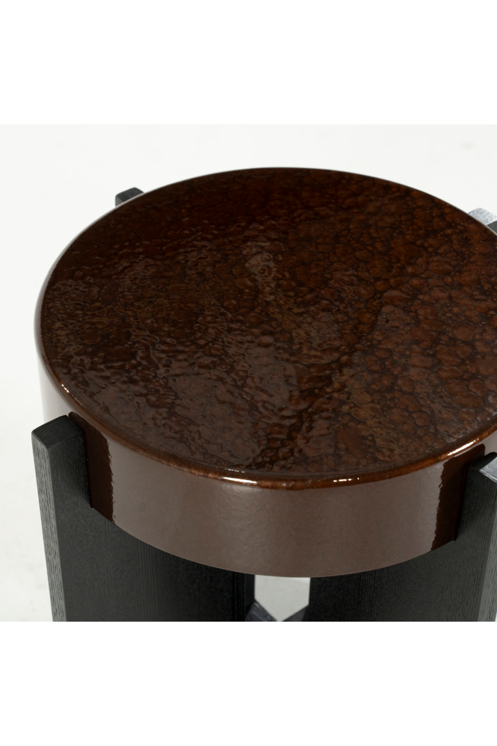 Table d'appoint coquillage peinte