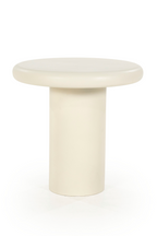 Table d'appoint ronde blanche avec piédestal