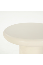 Table d'appoint ronde blanche avec piédestal