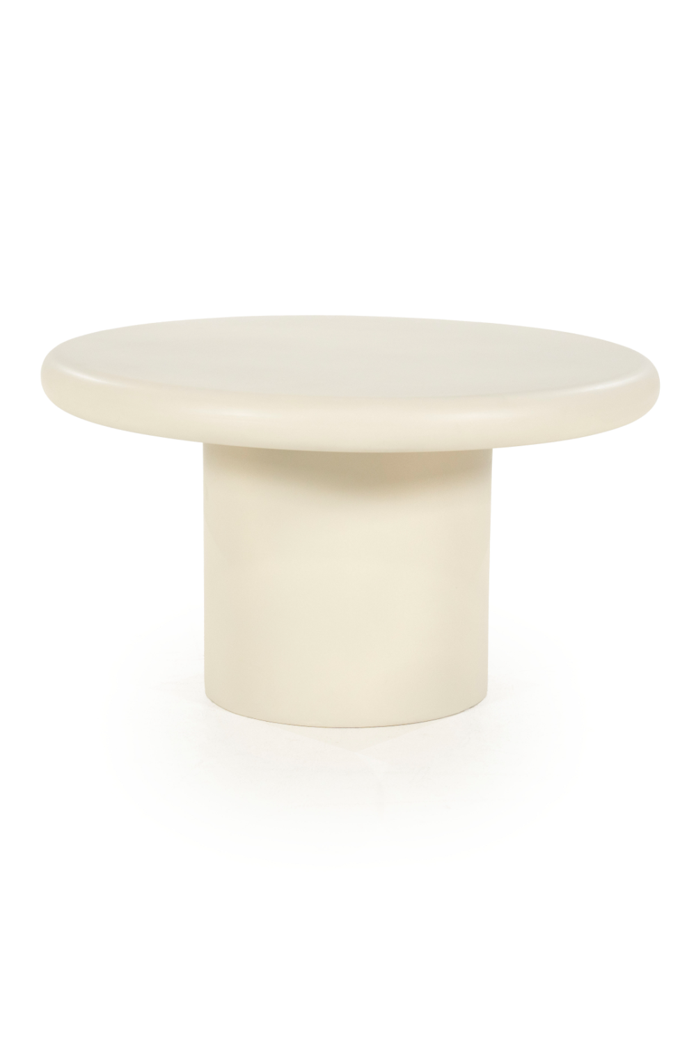 Table d'appoint ronde blanche avec piédestal