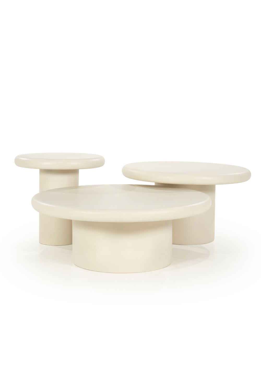Table d'appoint ronde blanche avec piédestal
