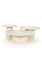 Table d'appoint ronde blanche avec piédestal