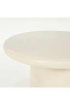 Table d'appoint ronde blanche avec piédestal