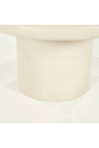 Table d'appoint ronde blanche avec piédestal