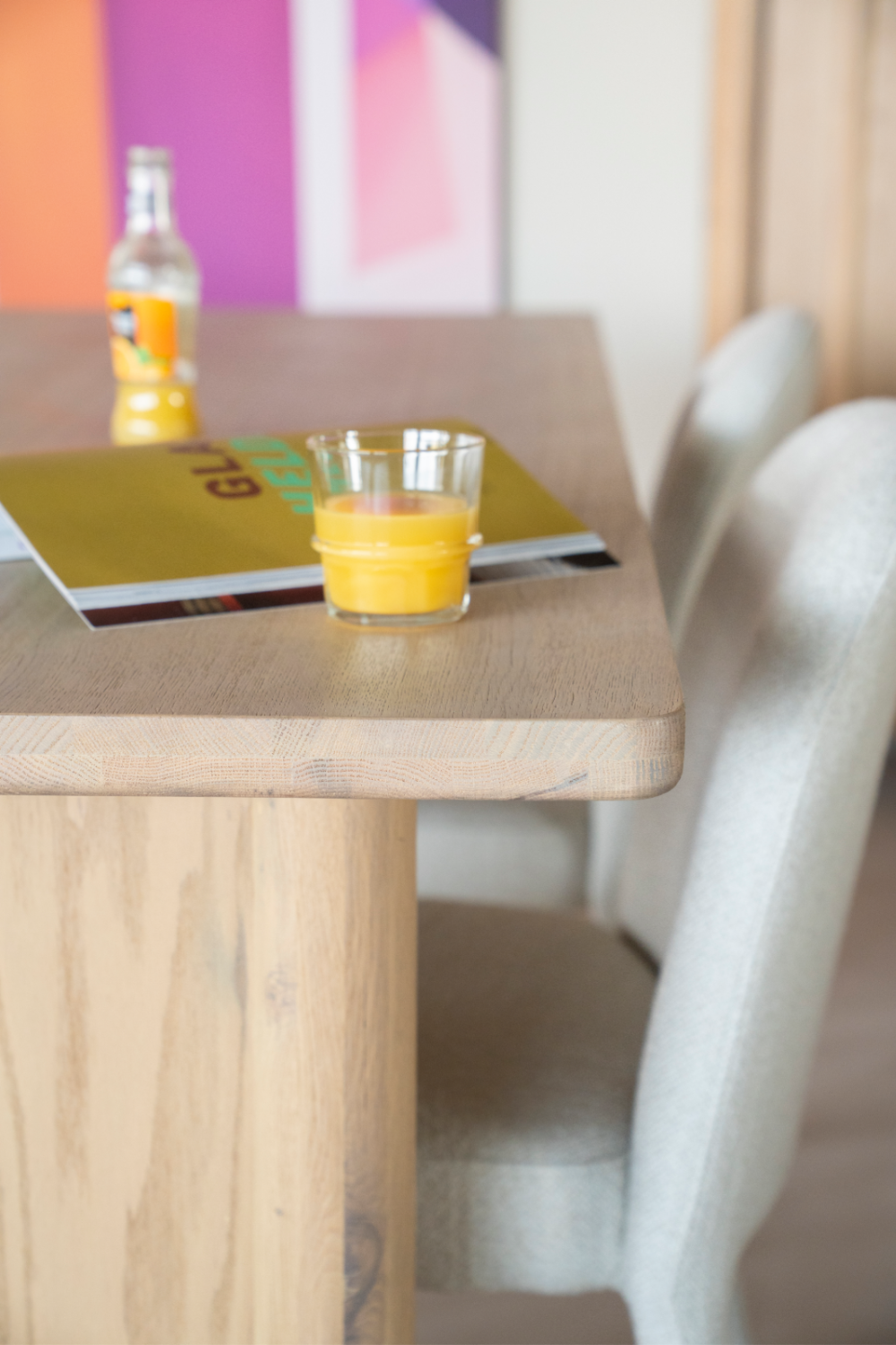 Table de salle à manger rectangulaire en chêne L