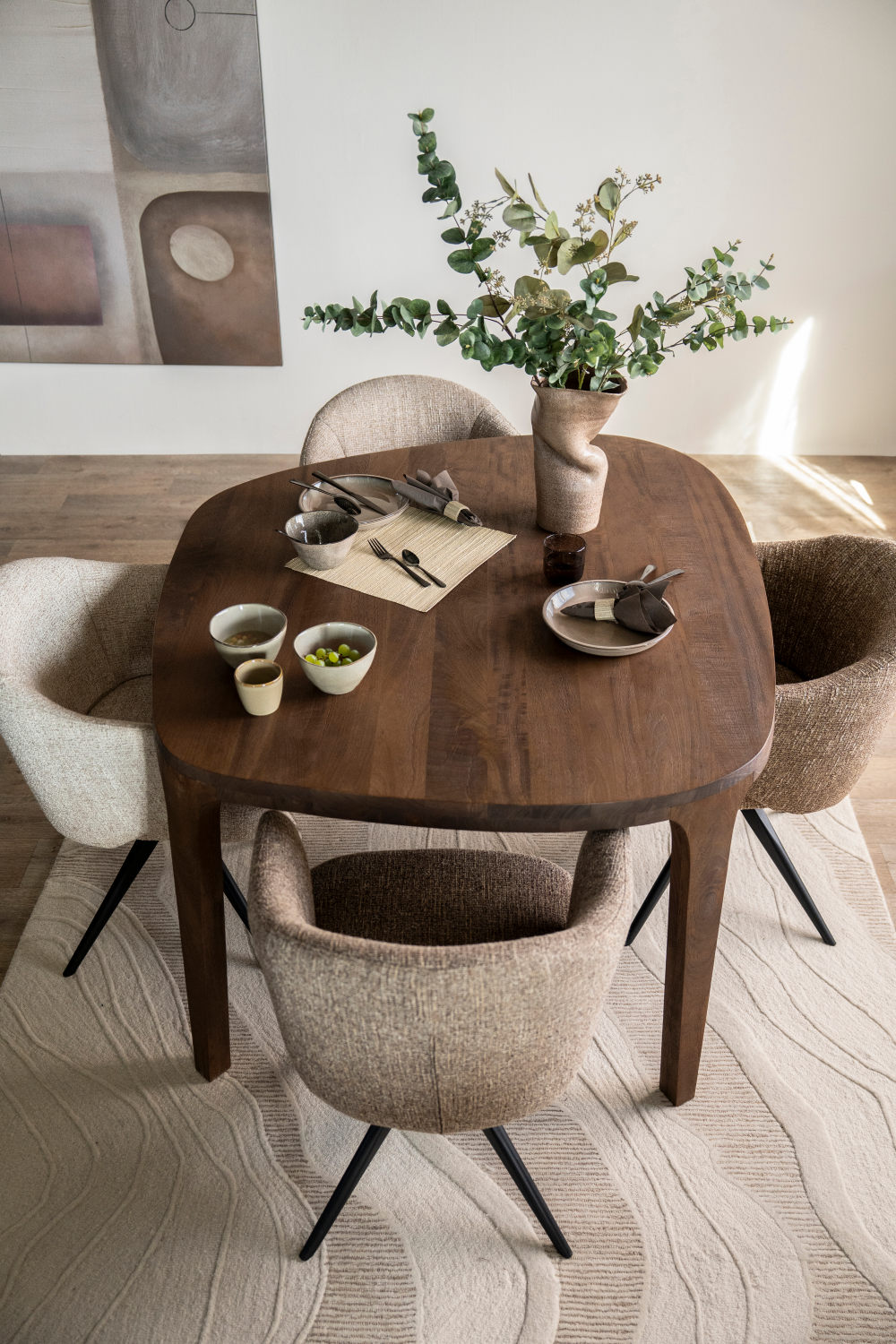 Table à manger en manguier brossé