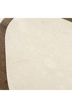 Table d'appoint triangulaire en marbre blanc