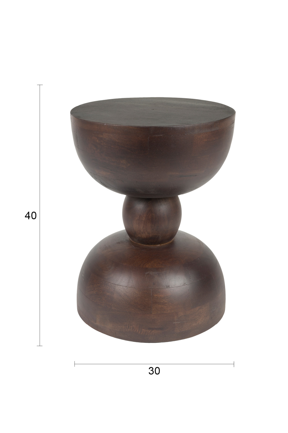 Table d'appoint en bois de manguier