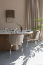 Table à manger ovale en bois