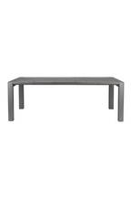 Table de salle à manger extérieure en acier gris