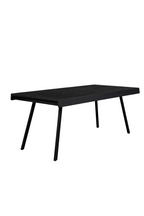 Table à manger en teck laqué noir