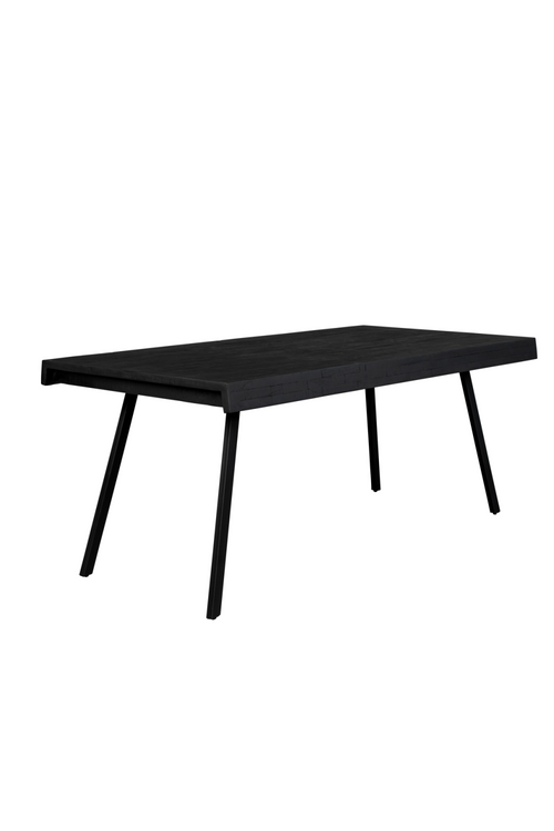Table à manger en teck laqué noir