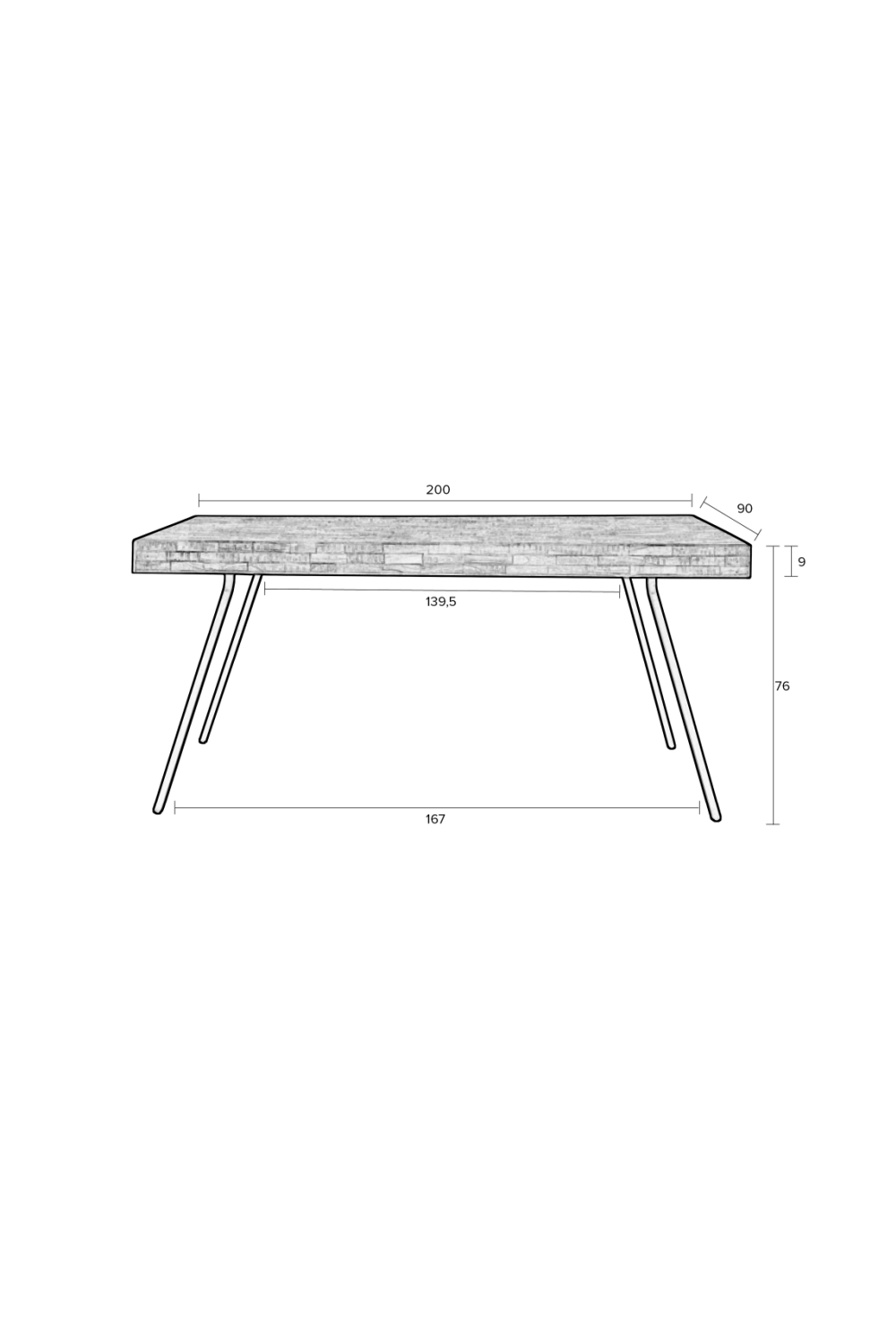 Table de salle à manger en teck noir