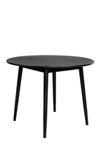 Table à manger ronde en bois noir