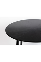 Table à manger ronde en bois noir
