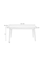 Table de salle à manger moderne en teck