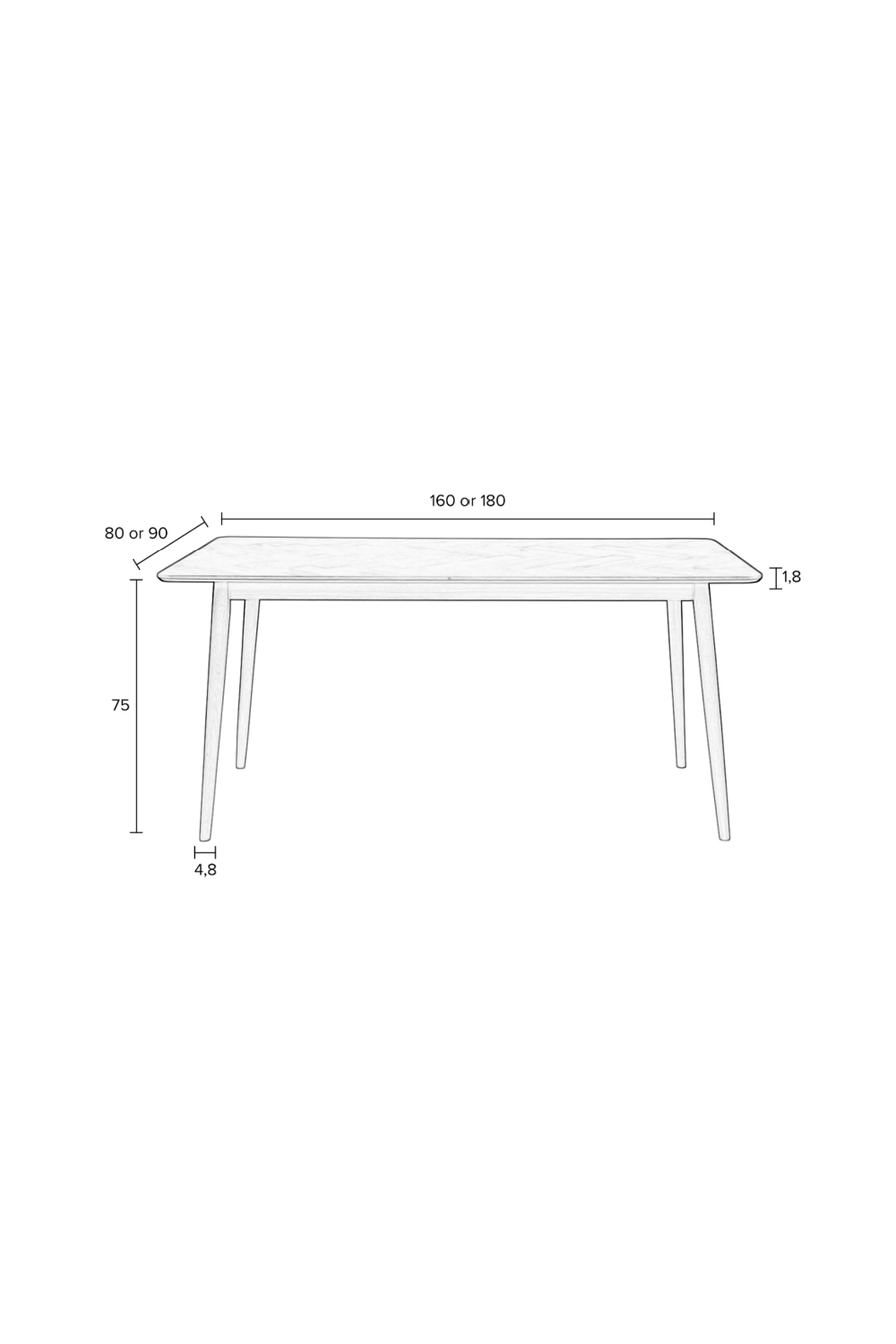 Table à manger moderne en teck