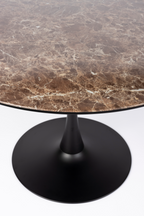 Table à manger sur pied marron