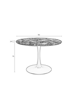 Table à manger sur pied marron