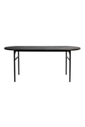 Table à manger noire oblongue