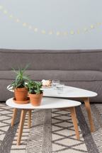 Tables d'appoint gigognes blanches (2)