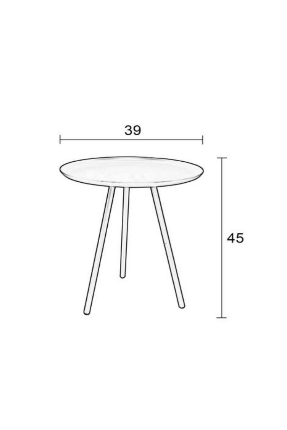 Table d'appoint trépied en cuivre