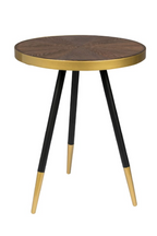 Table d'appoint à rebord doré