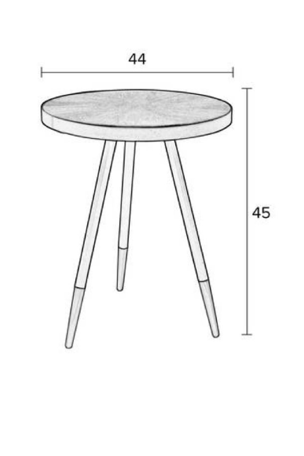 Table d'appoint à rebord doré