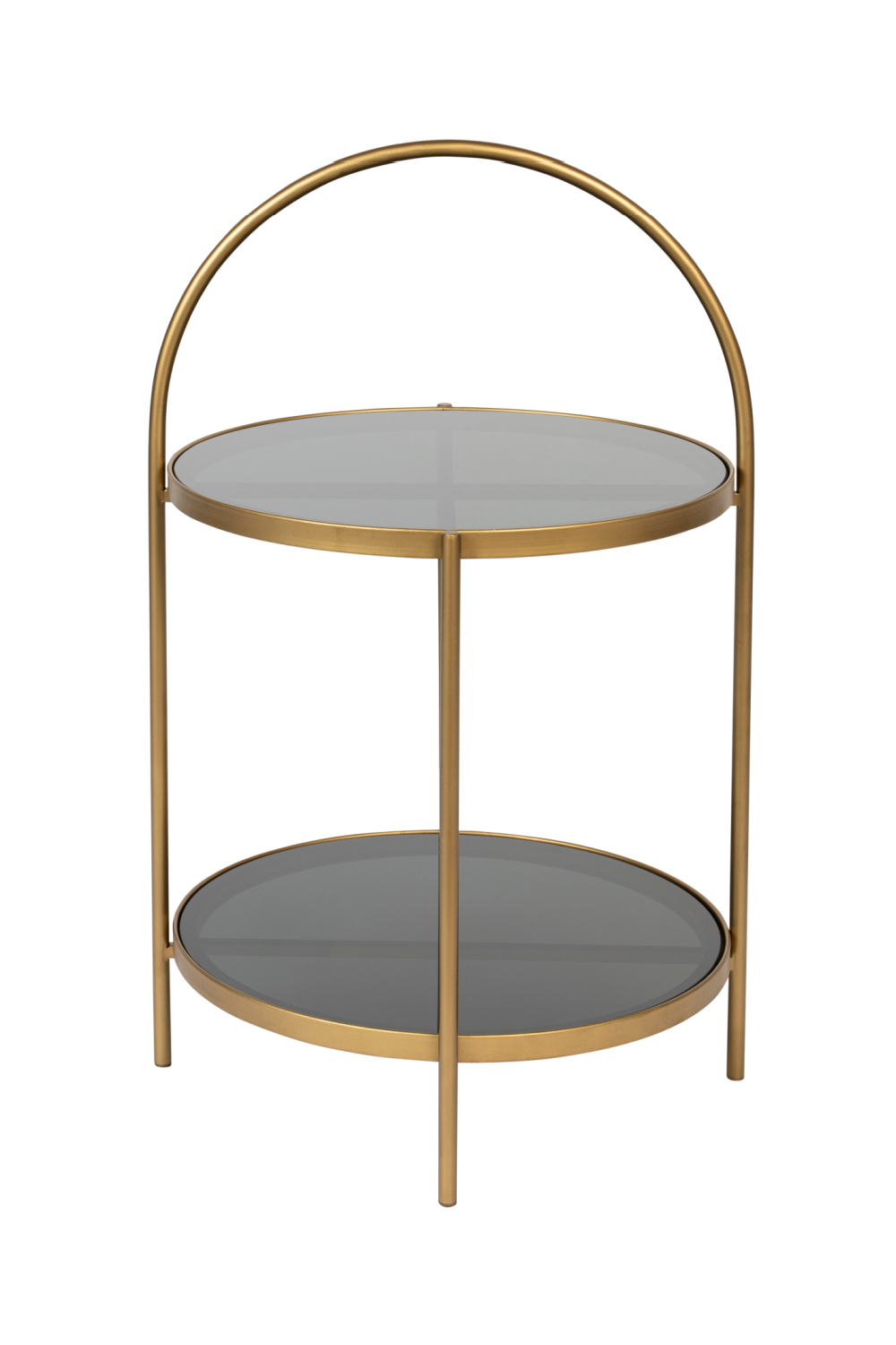 Table d'appoint ronde à cadre doré
