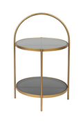 Table d'appoint ronde à cadre doré