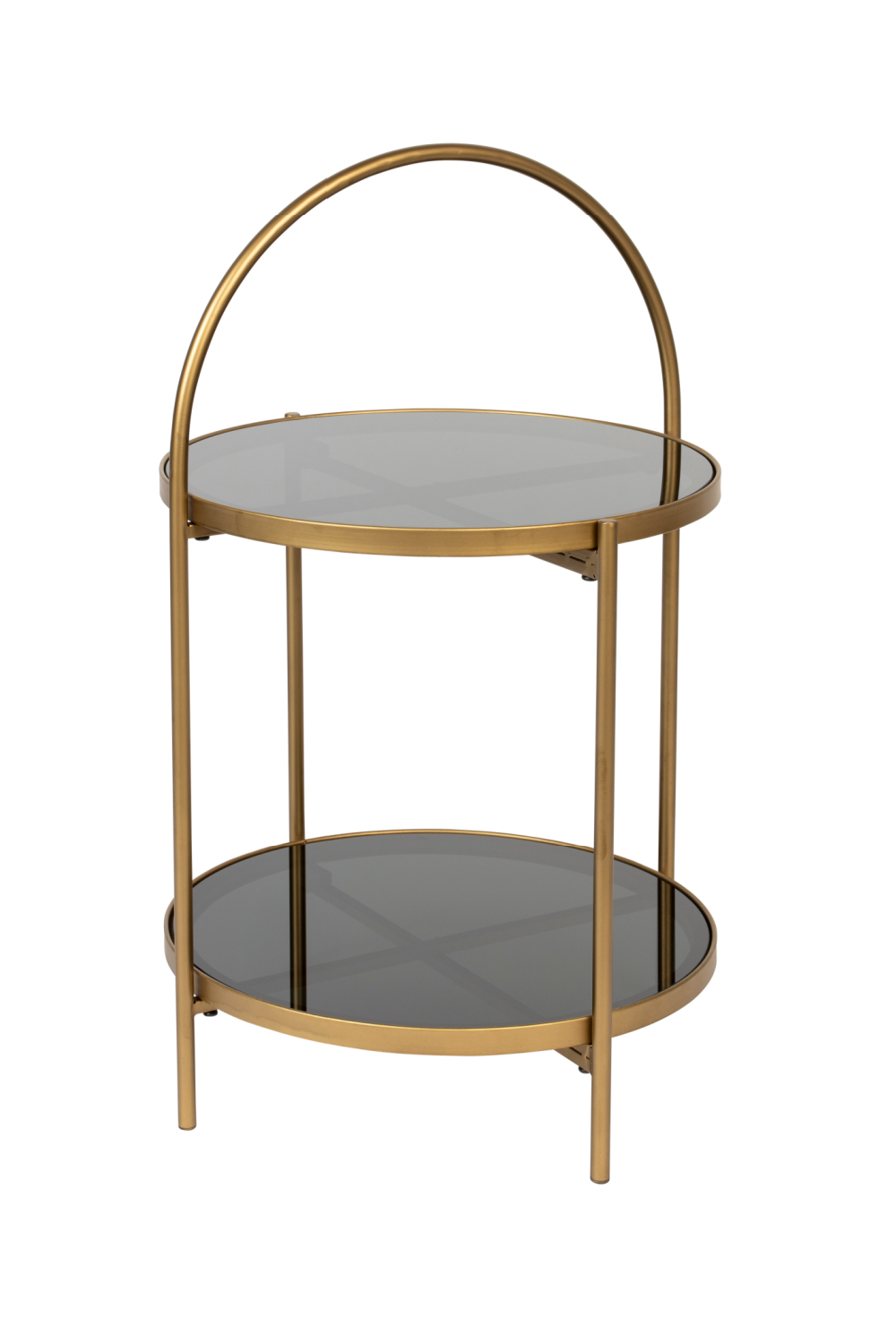 Table d'appoint ronde à cadre doré