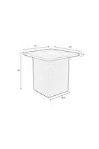 Table d'appoint carrée en fer