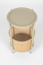 Table d'appoint avec accents en rotin