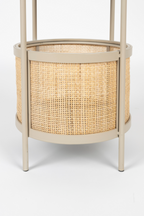 Table d'appoint avec accents en rotin