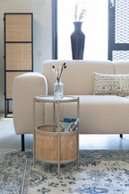 Table d'appoint avec accents en rotin