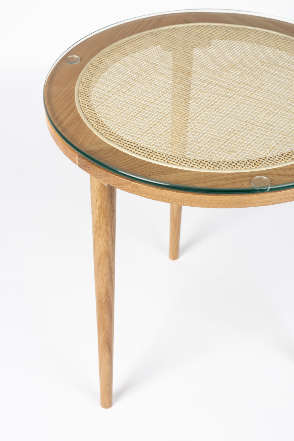 Table d'appoint moderne en rotin naturel