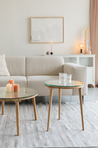 Table d'appoint moderne en rotin naturel