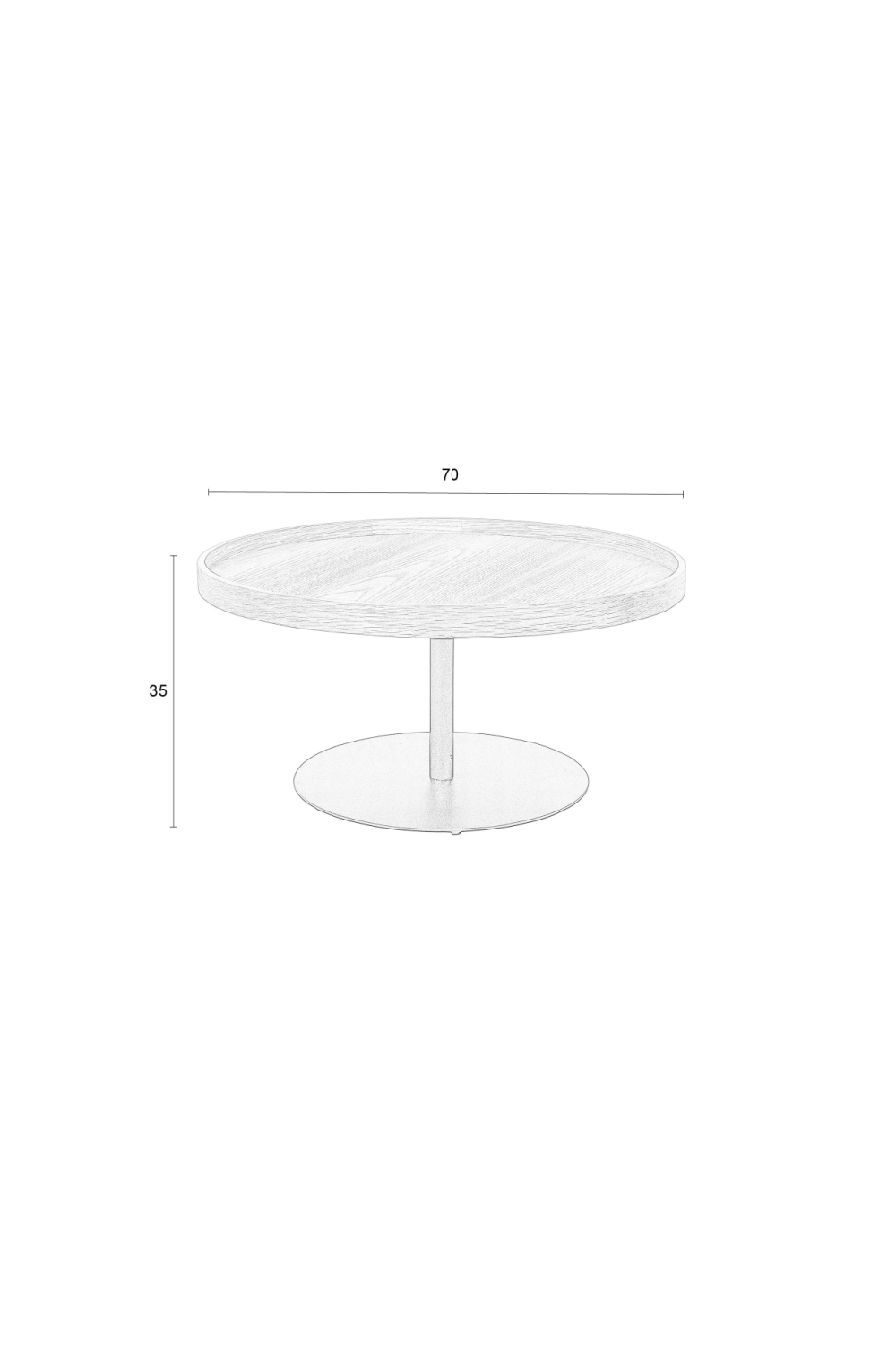Table d'appoint en chêne L