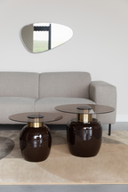 Table d'appoint moderne en verre