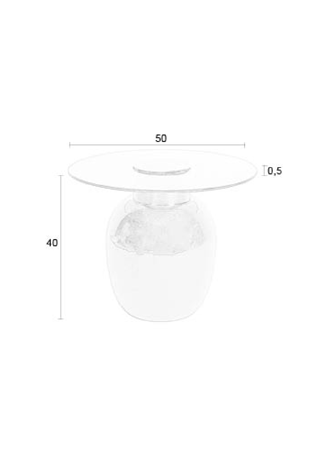 Table d'appoint moderne en verre