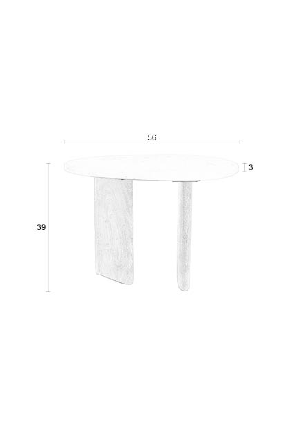 Table d'appoint en bois d'acacia