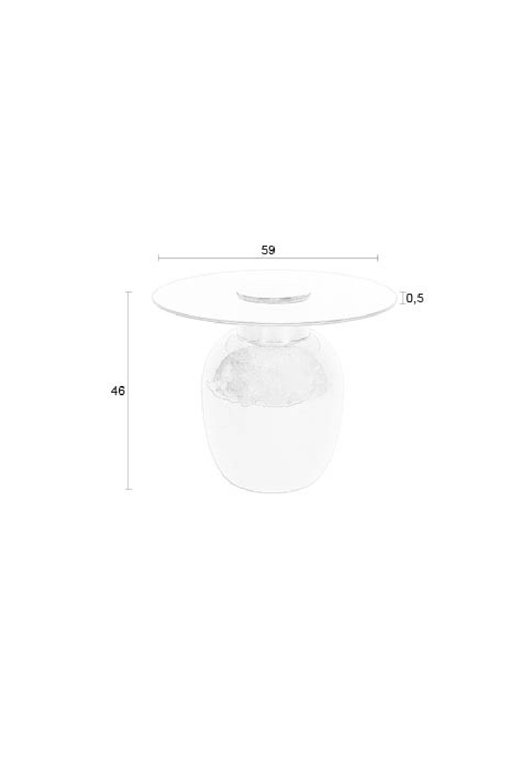 Table d'appoint moderne en verre