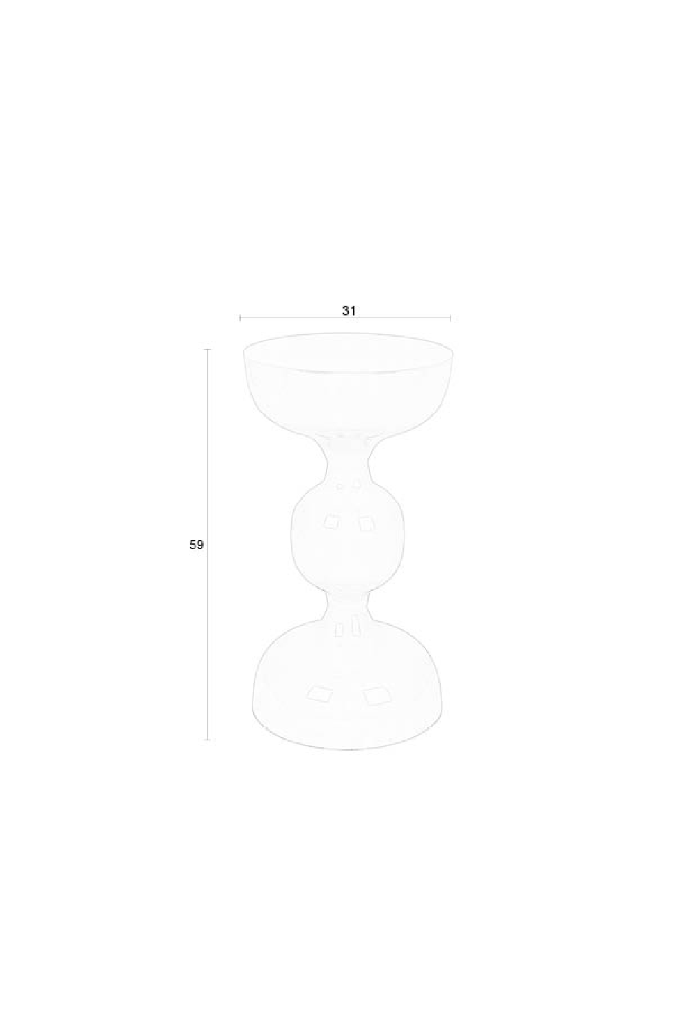 Table d'appoint en métal moderne