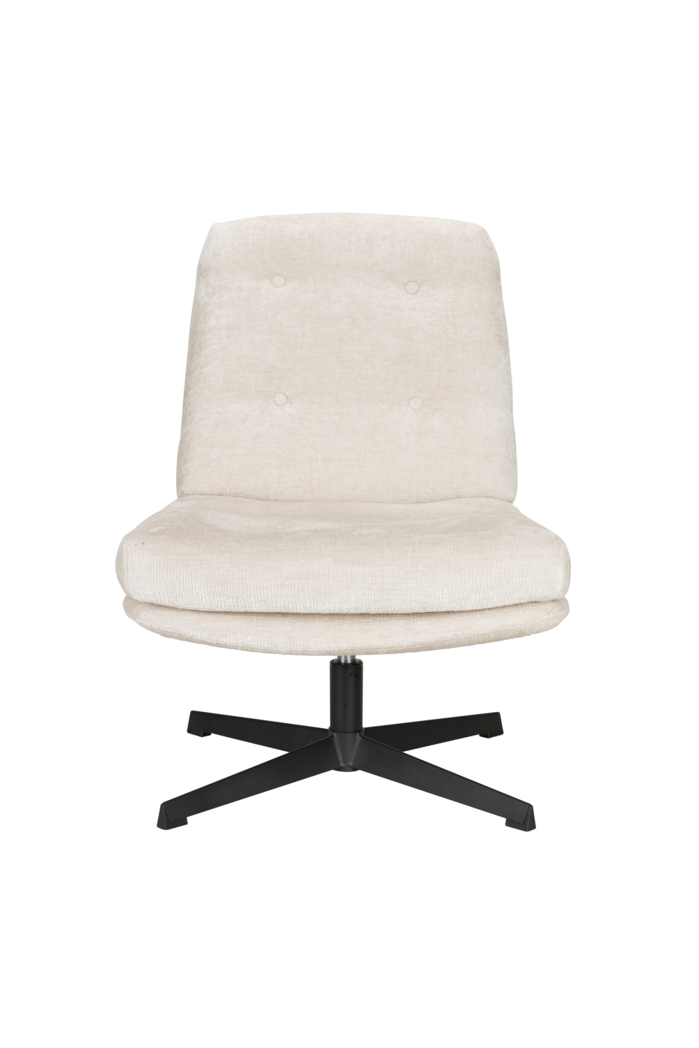 Fauteuil pivotant capitonné à carreaux