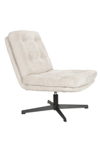 Fauteuil pivotant capitonné à carreaux