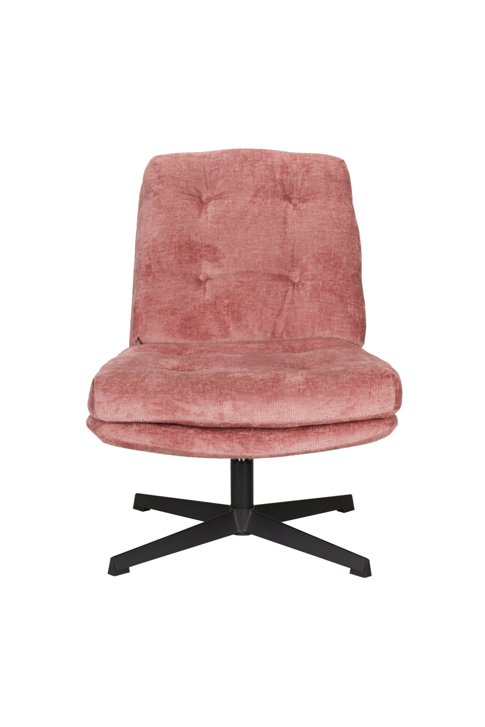 Fauteuil pivotant capitonné à carreaux