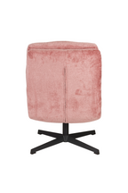Fauteuil pivotant capitonné à carreaux