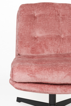 Fauteuil pivotant capitonné à carreaux