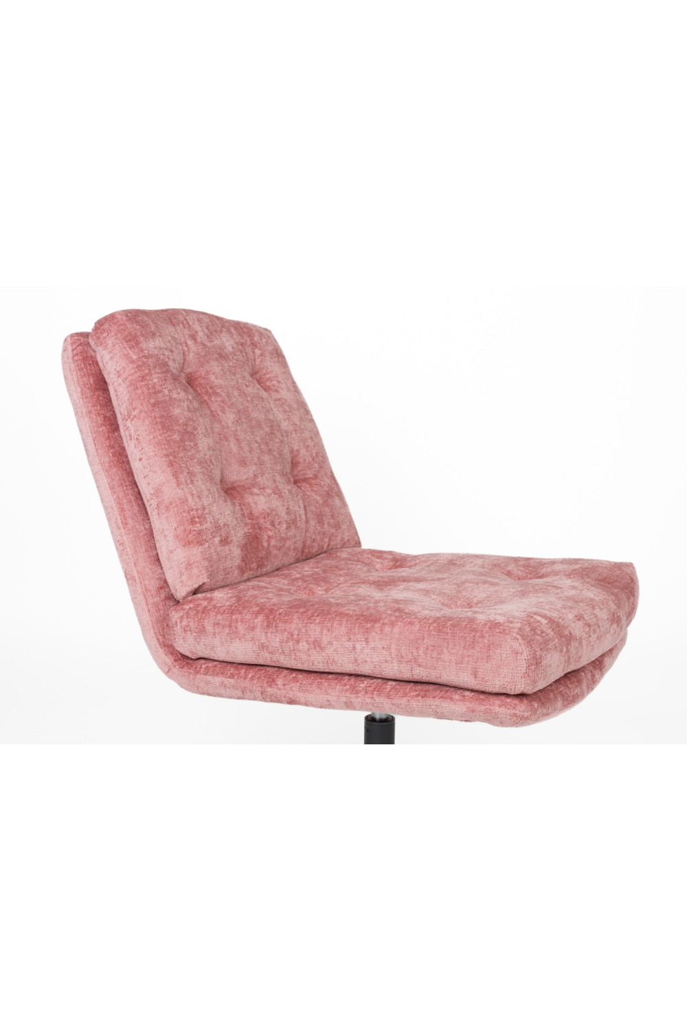 Fauteuil pivotant capitonné à carreaux